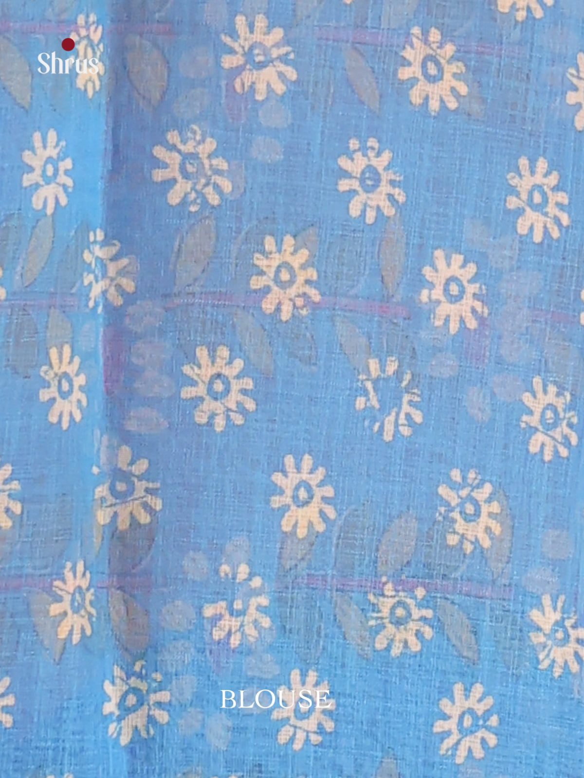 Yellow & Blue - Linen Cotton Saree