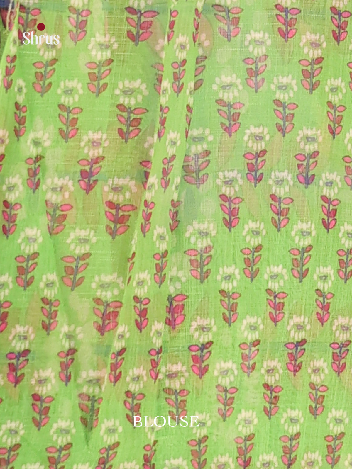 Purple & Green - Linen Cotton Saree - Shop on Shrus.com