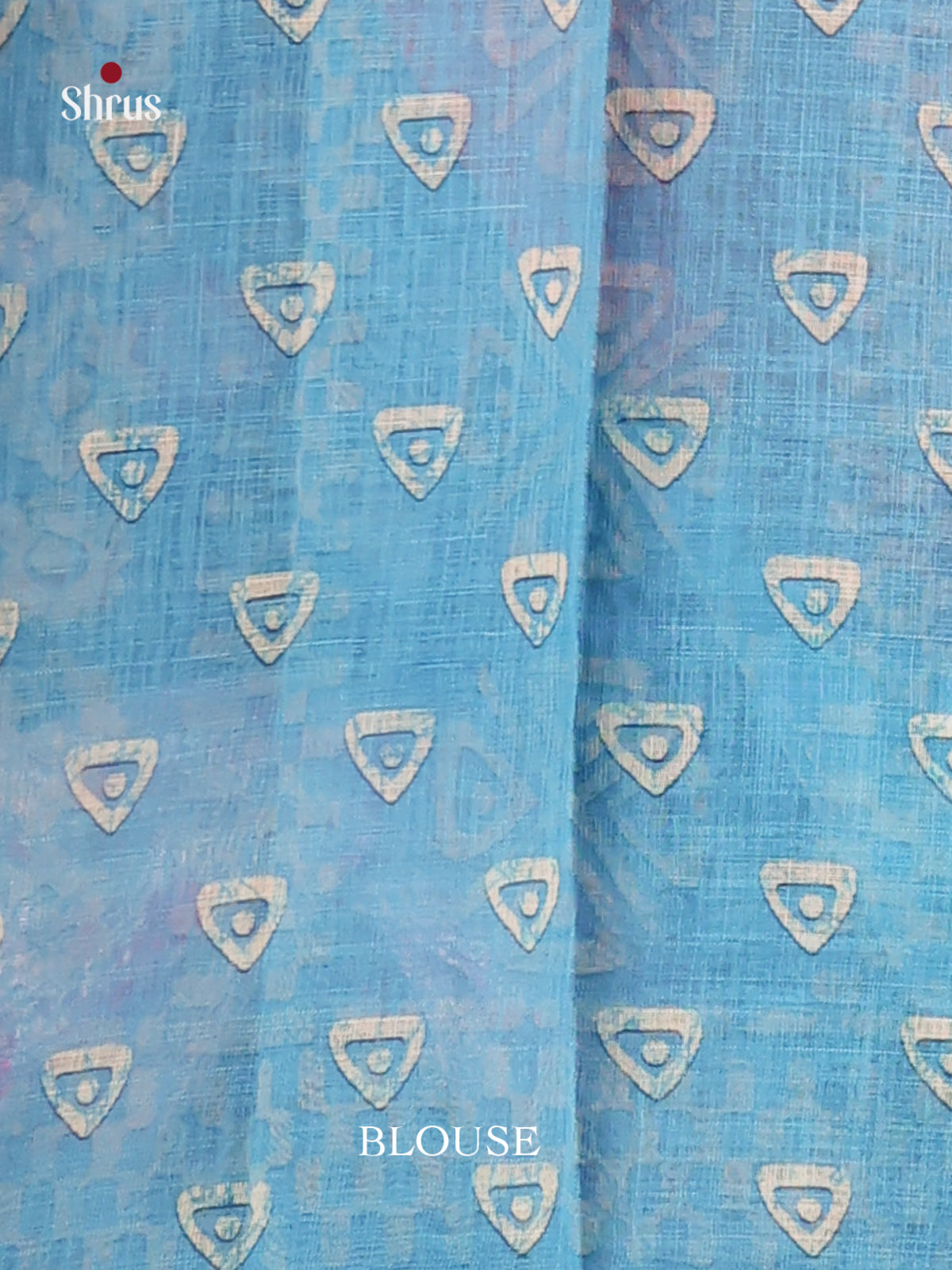 Orangish Pink & Blue- Linen Cotton Saree