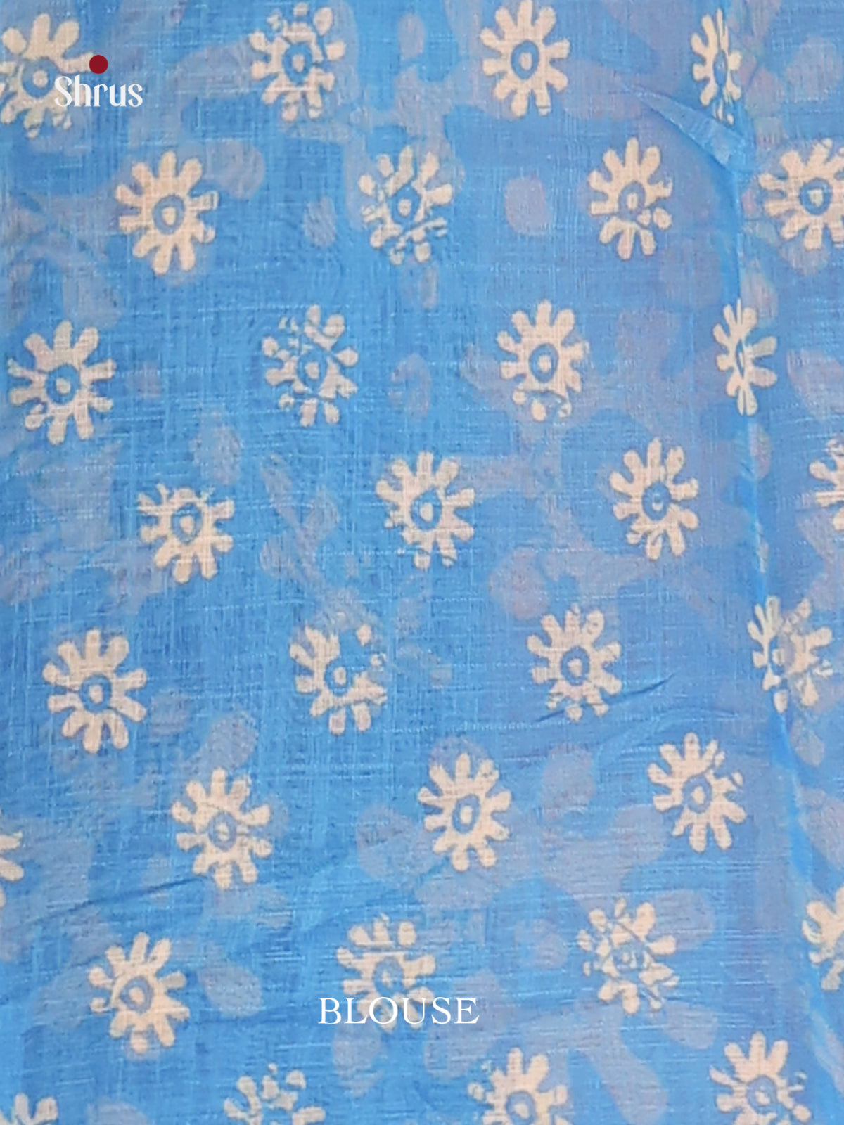 Mustard & Blue - Linen Cotton Saree - Shop on Shrus.com