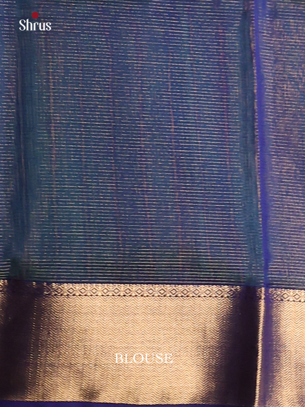 Teal & Blue - Maheshwari silkcotton Saree