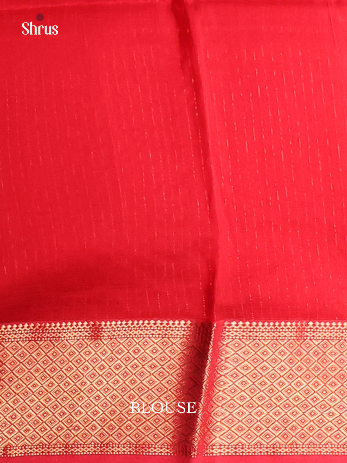 Red(Single Tone) - Maheshwari silkcotton Saree - Shop on Shrus.com