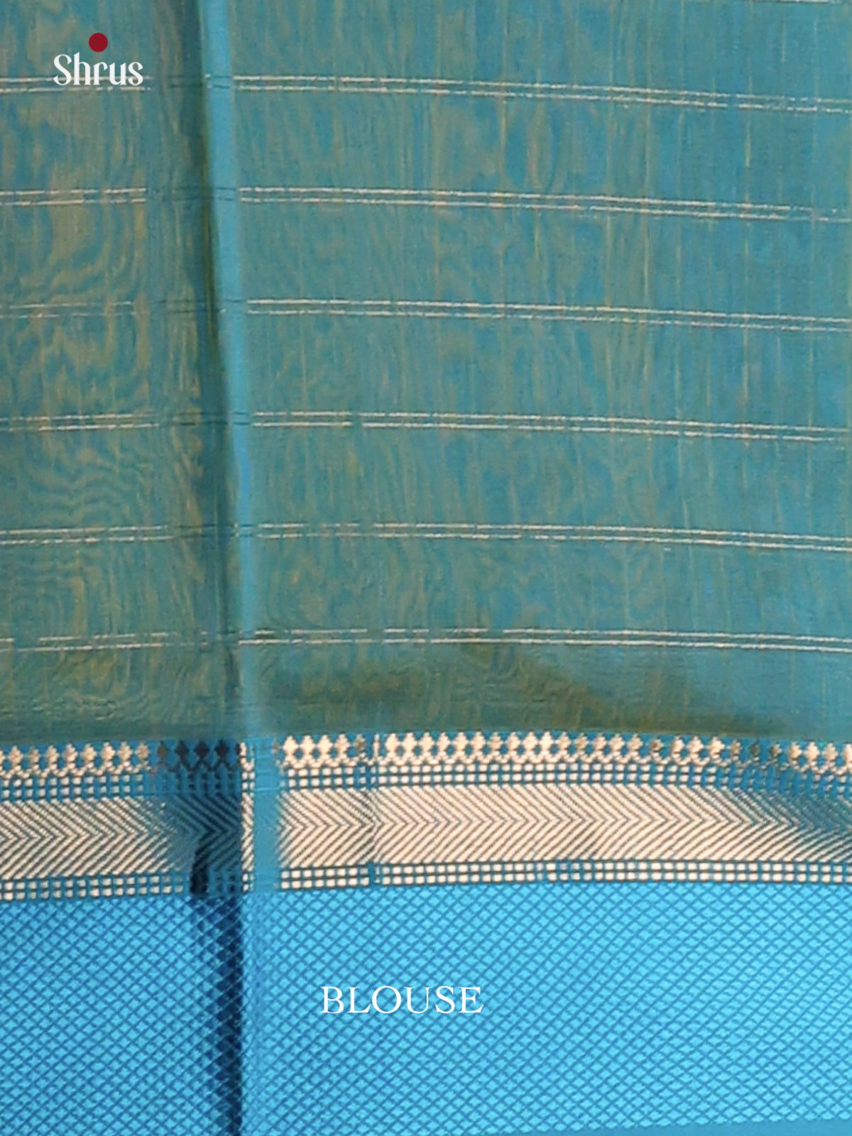 Yellow & Blue - Maheshwari silkcotton Saree - Shop on Shrus.com