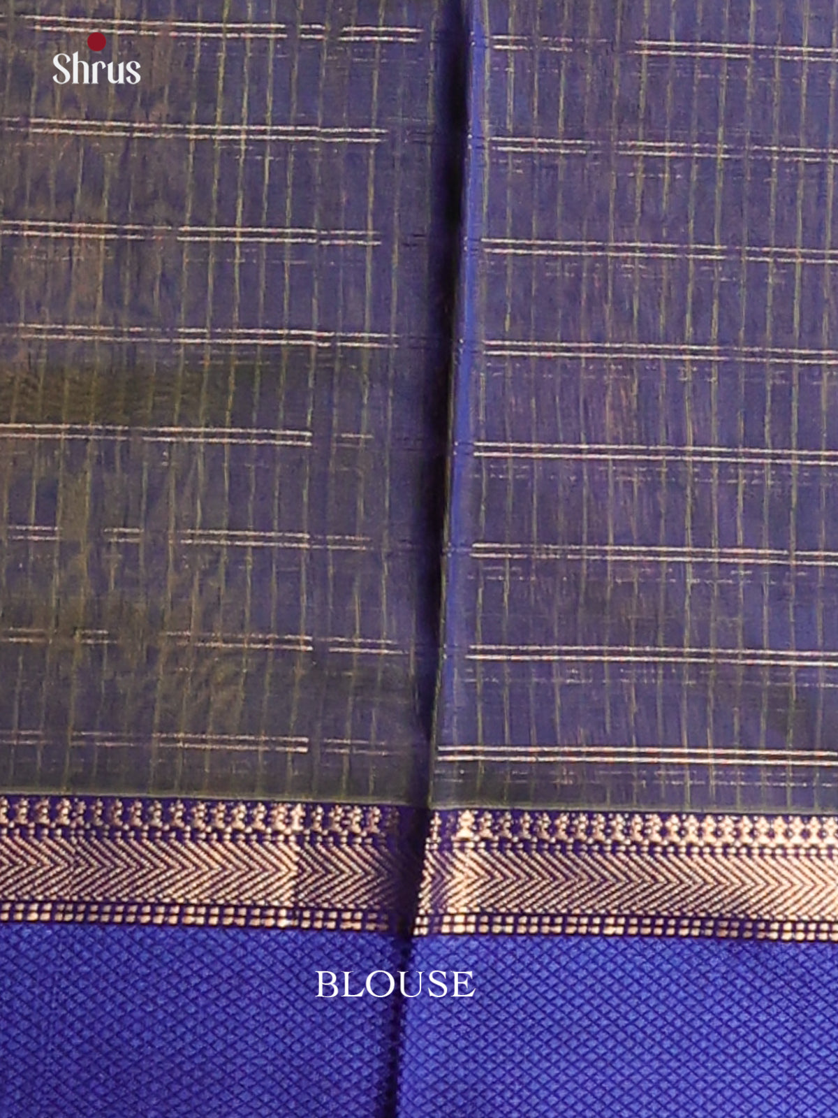 Lime Green & Blue - Maheshwari silkcotton Saree