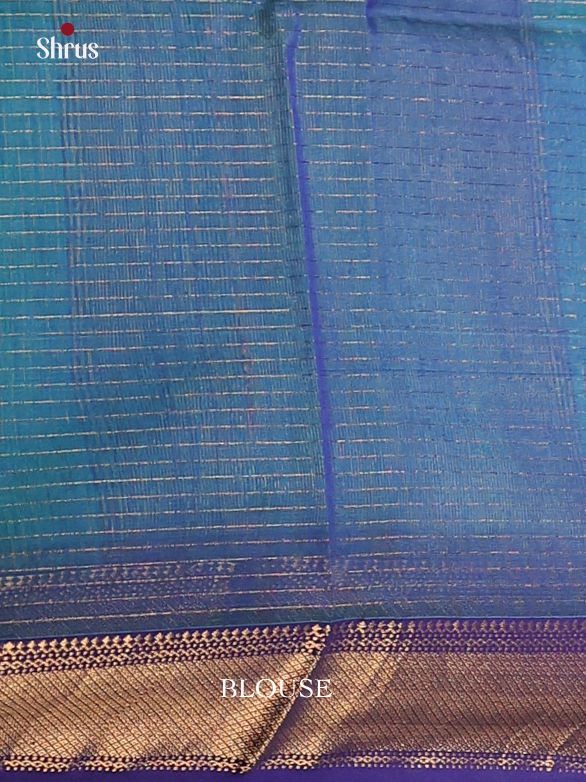 Teal & Blue - Maheshwari silkcotton Saree