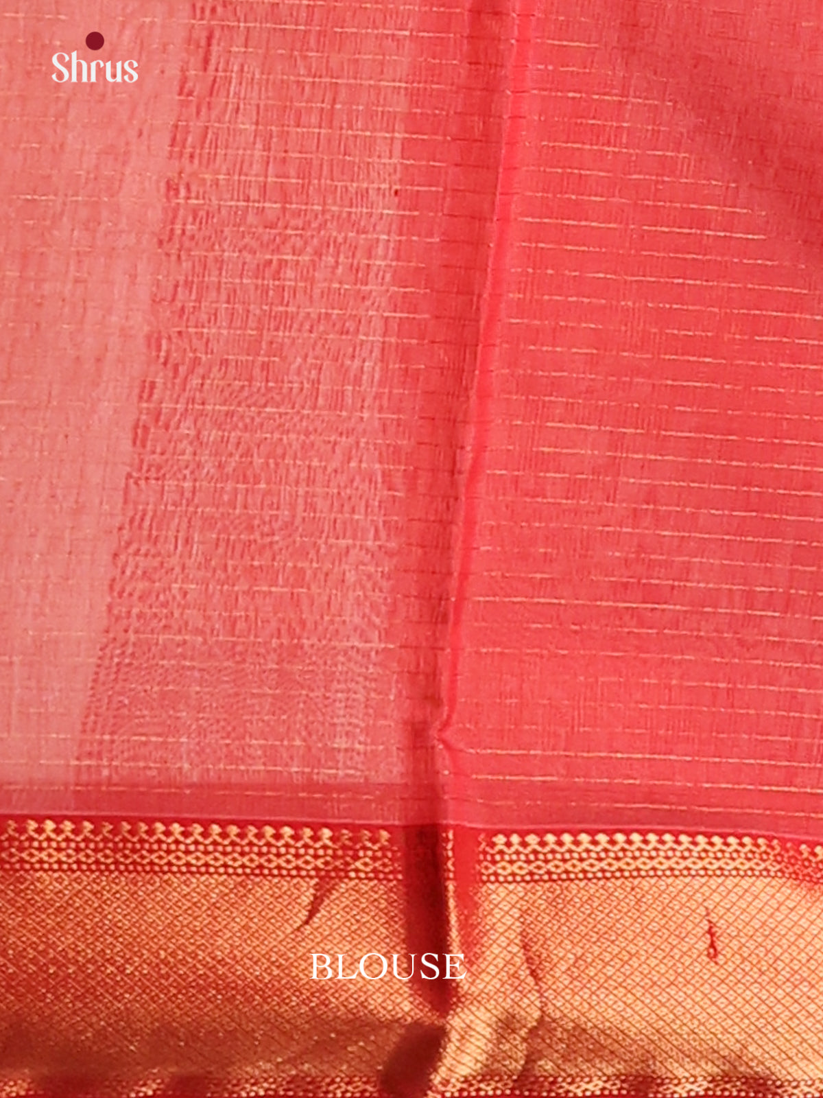 Cream & Red - Maheshwari silkcotton Saree