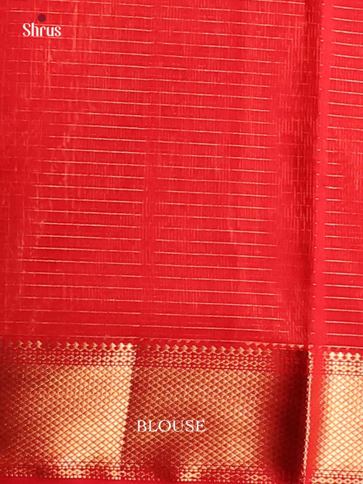 Red(Single Tone) - Maheshwari silkcotton Saree - Shop on Shrus.com