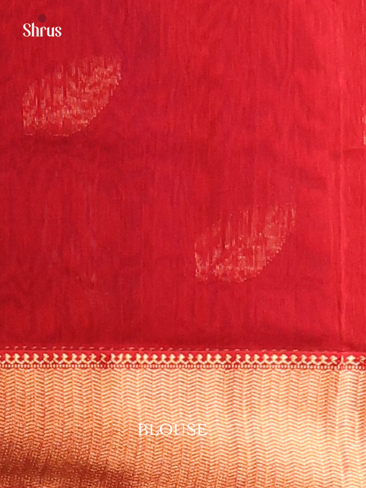 Blue & Red - Maheshwari silkcotton Saree