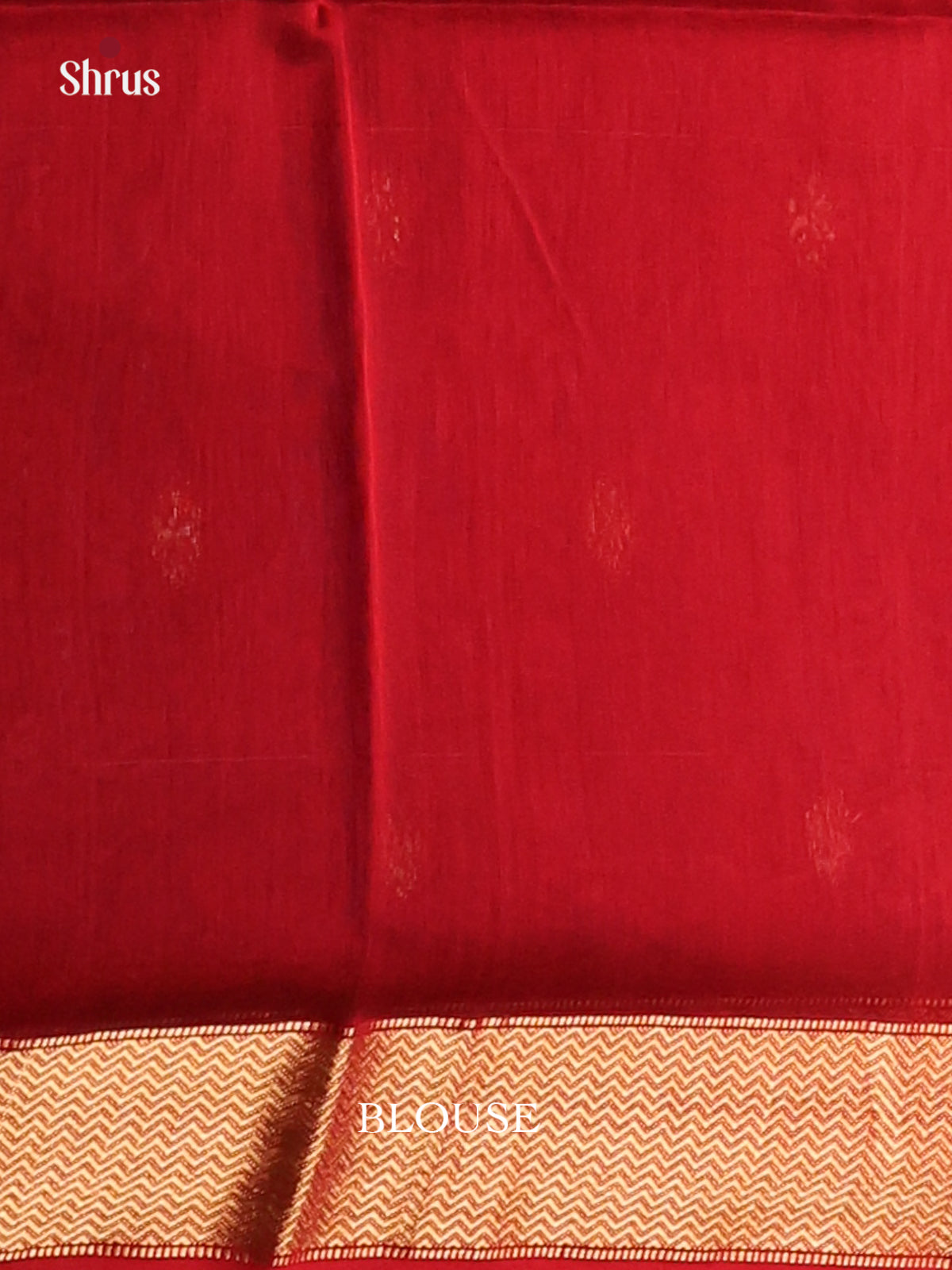 Blue & Red - Maheshwari silkcotton Saree