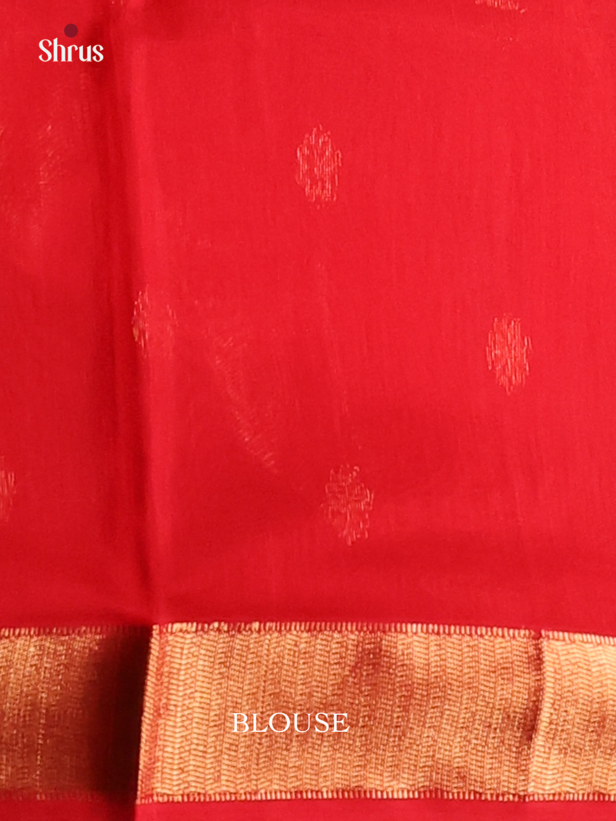 Red(Single Tone) - Maheshwari silkcotton Saree