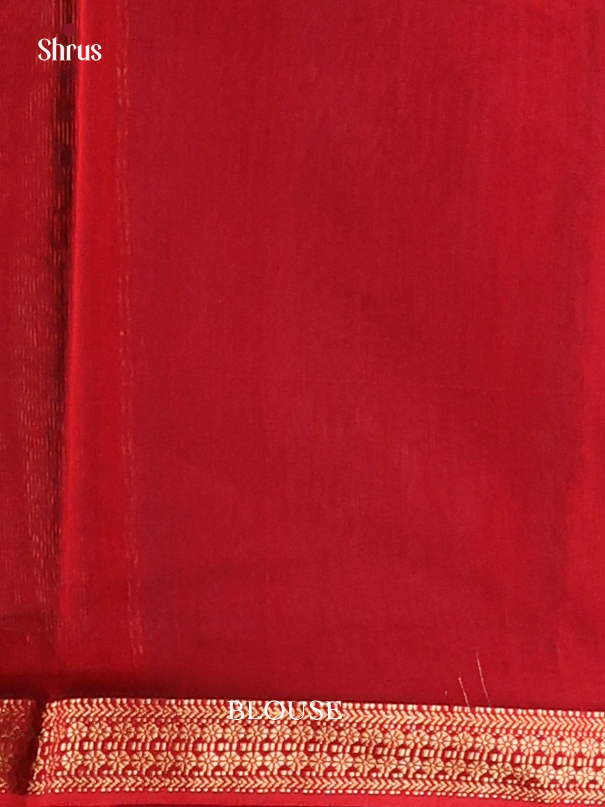 Blue & Red- Maheshwari silkcotton Saree