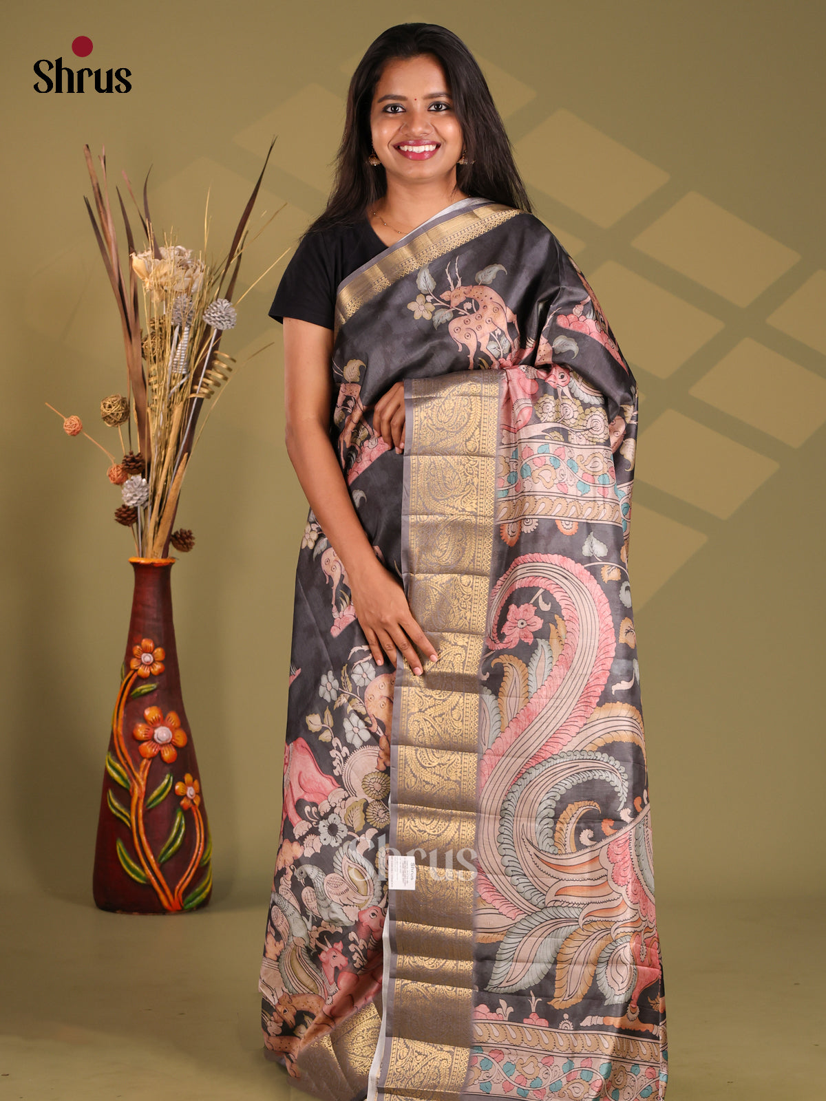 DGS02001 - Chennur-Print Saree - Shop on Shrus.com