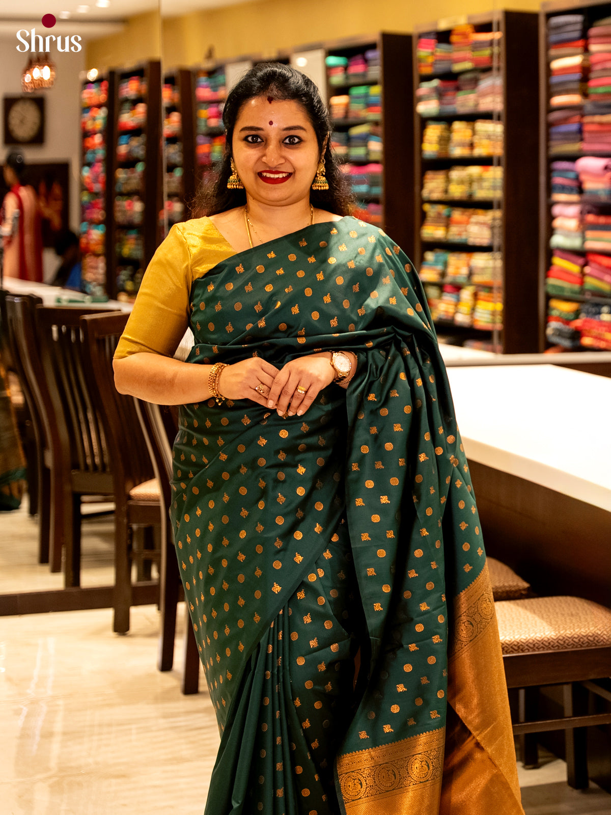 Green - Semi Softsilk Saree