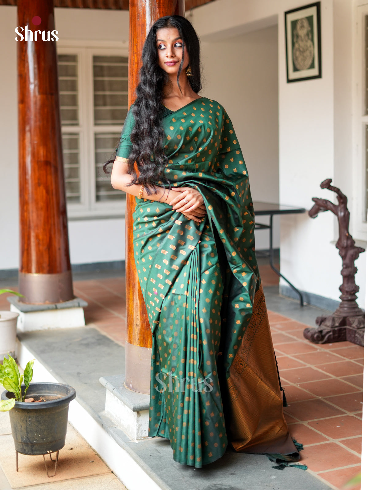 Green - Semi Softsilk Saree
