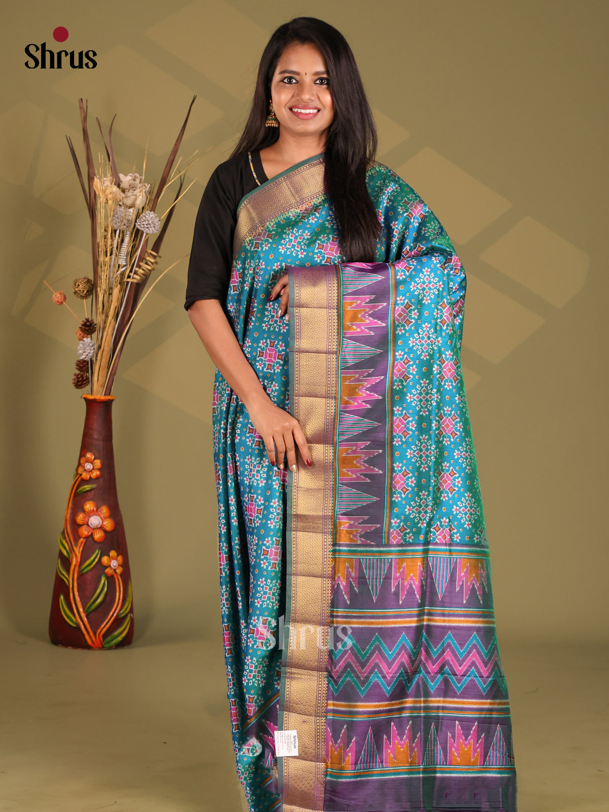 DGS04214 - Semi Patola Saree - Shop on Shrus.com