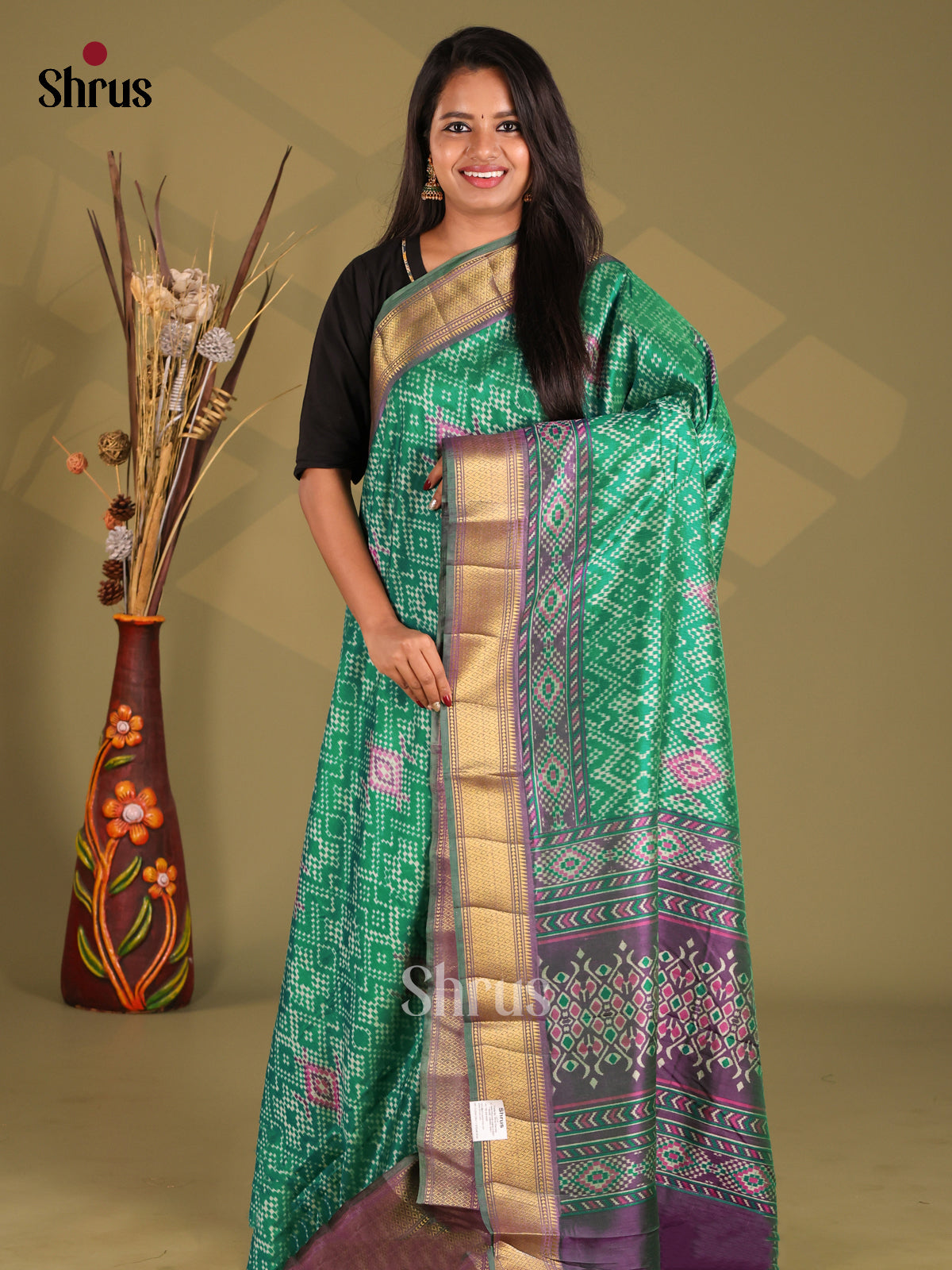 DGS04223 - Semi Patola Saree - Shop on Shrus.com