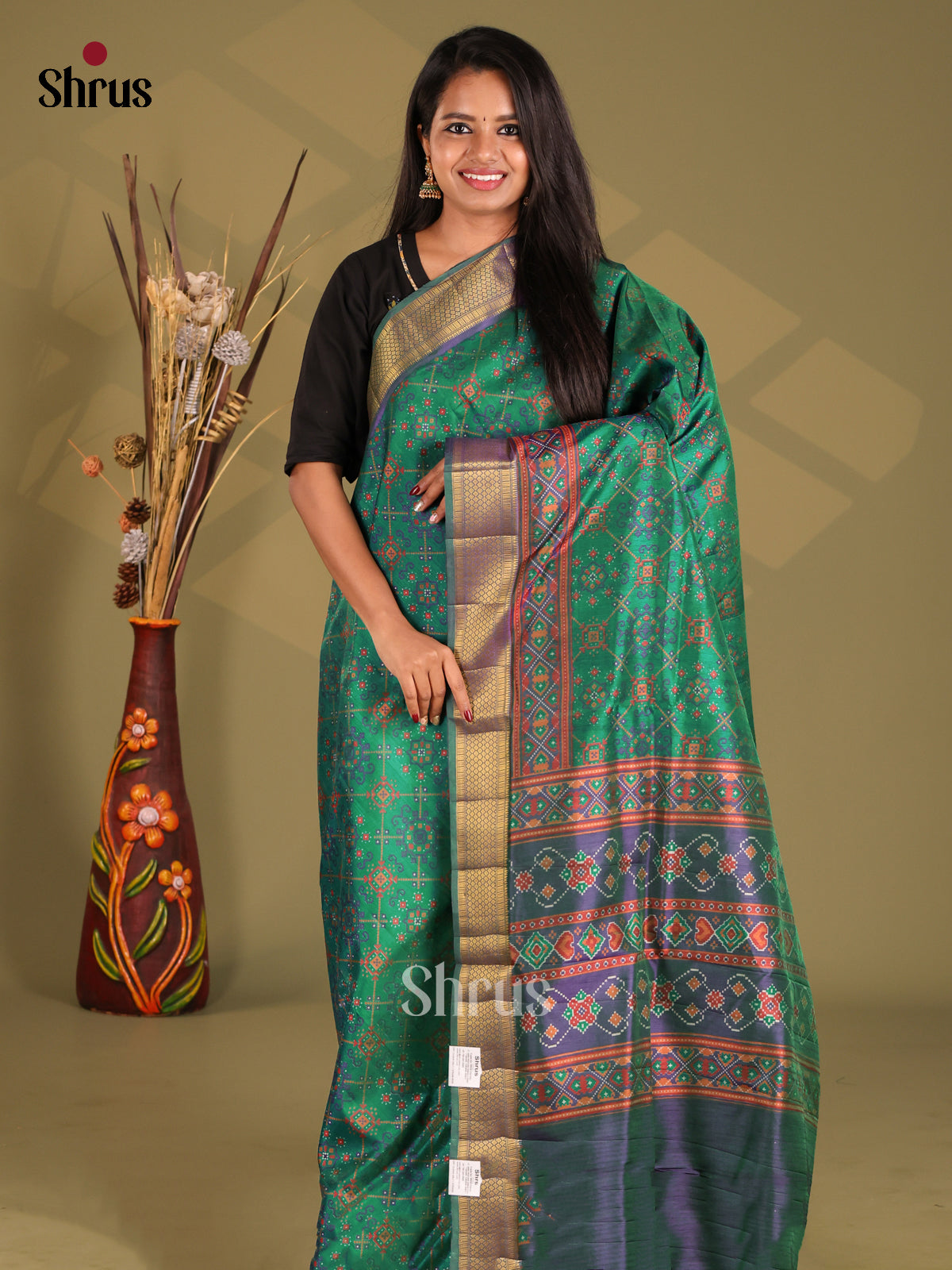 DGS04227 - Semi Patola Saree - Shop on Shrus.com
