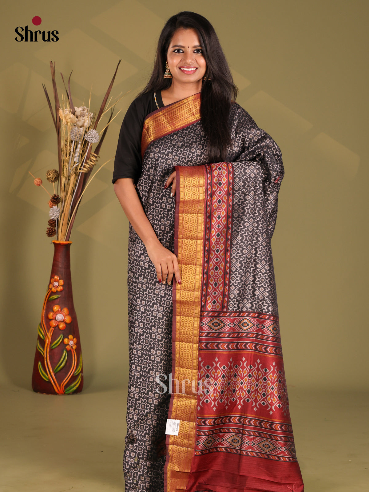 DGS04228 - Semi Patola Saree - Shop on Shrus.com