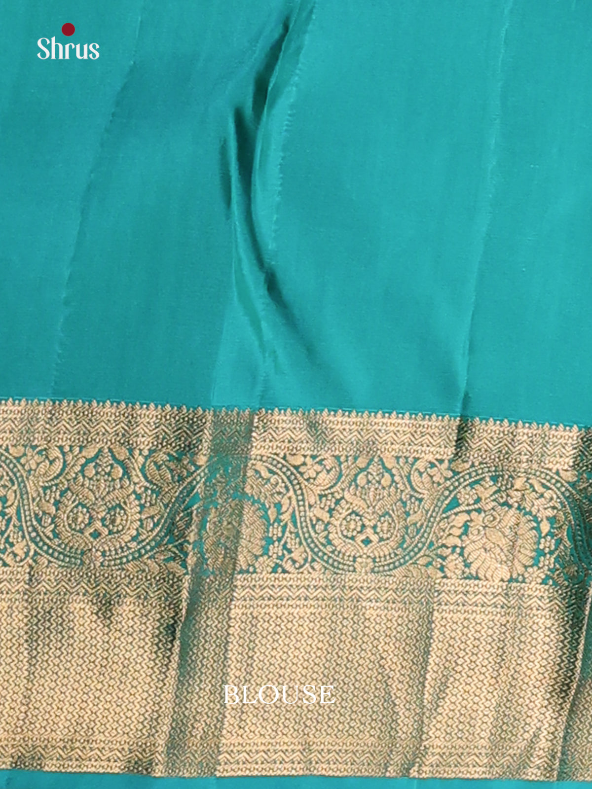 Radiant Teal Blue monochrome Kanchipuram silk Saree gleams with floral brocade