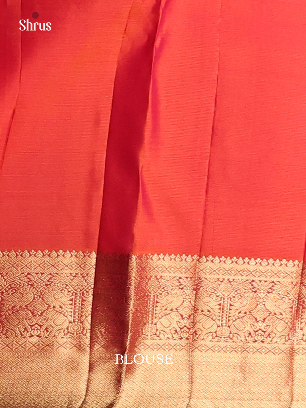 Radiant Orange Kanchipuram silk Saree with gold zari floral nestling brocade