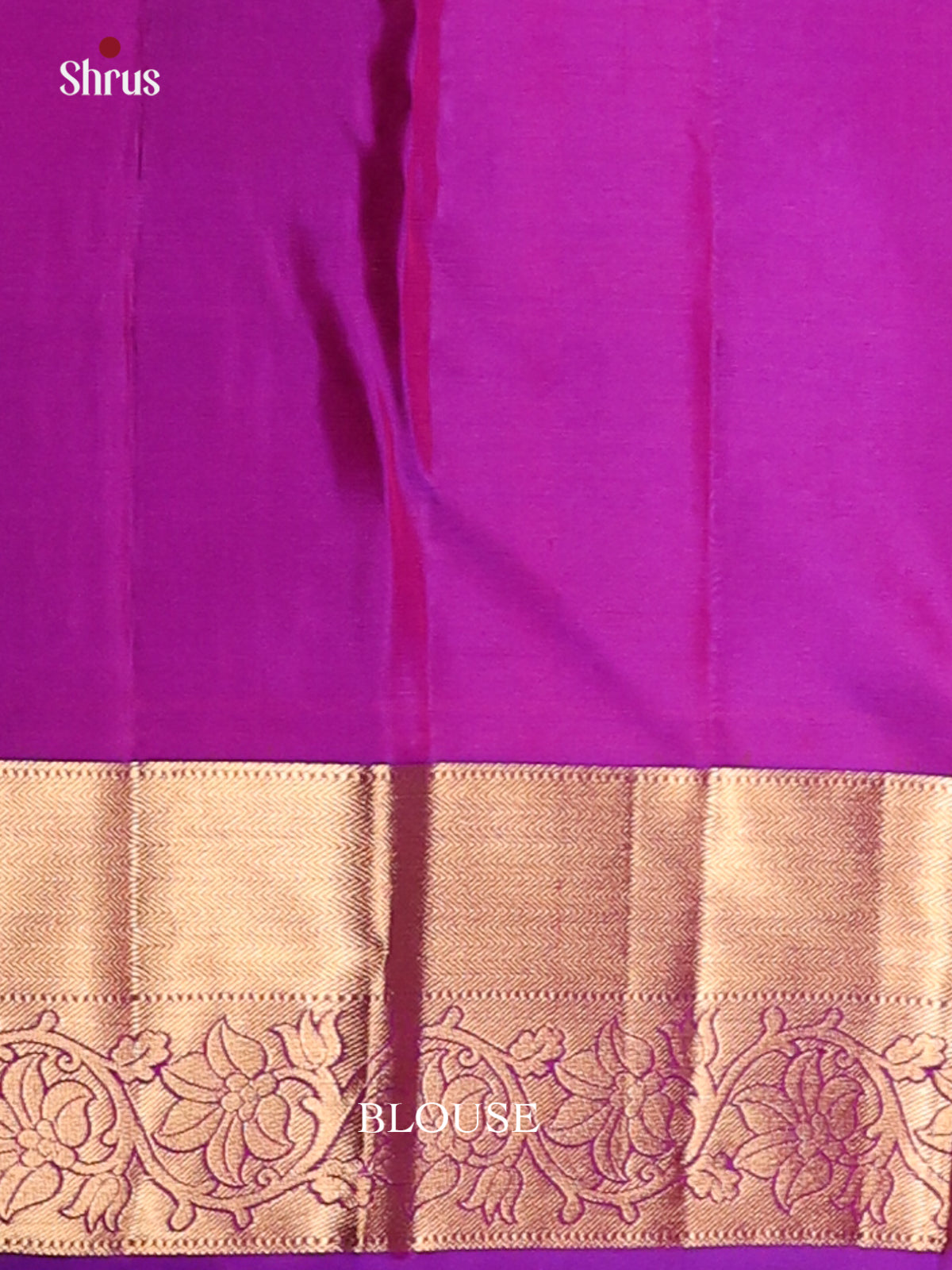 Beautifully crafted Purple single tone Kanchipuram silk Saree with brocade