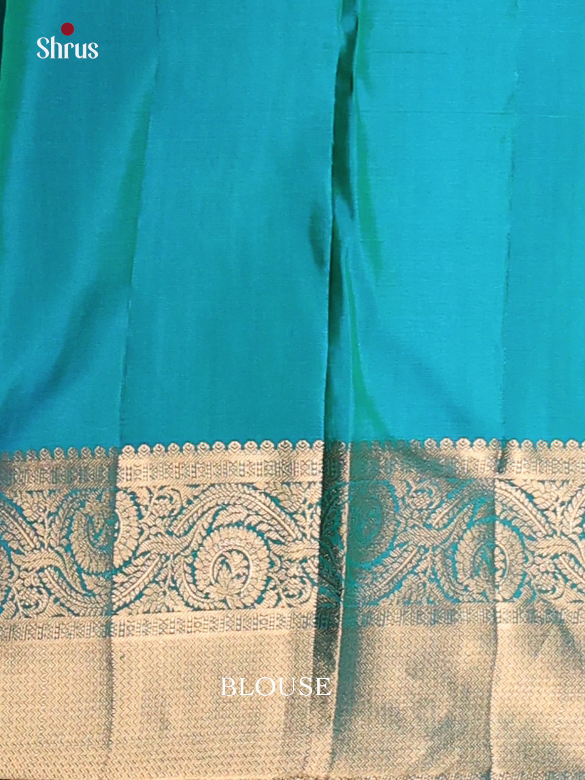 Elegant Blue single tone Kanchipuram silk Saree with gold zari brocade