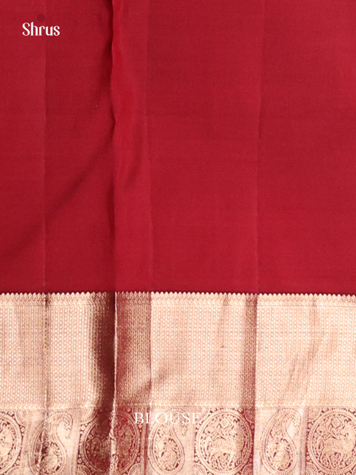 Classy Maroon Single Tone Kanchipuram silk Saree with floral nestling Brocade