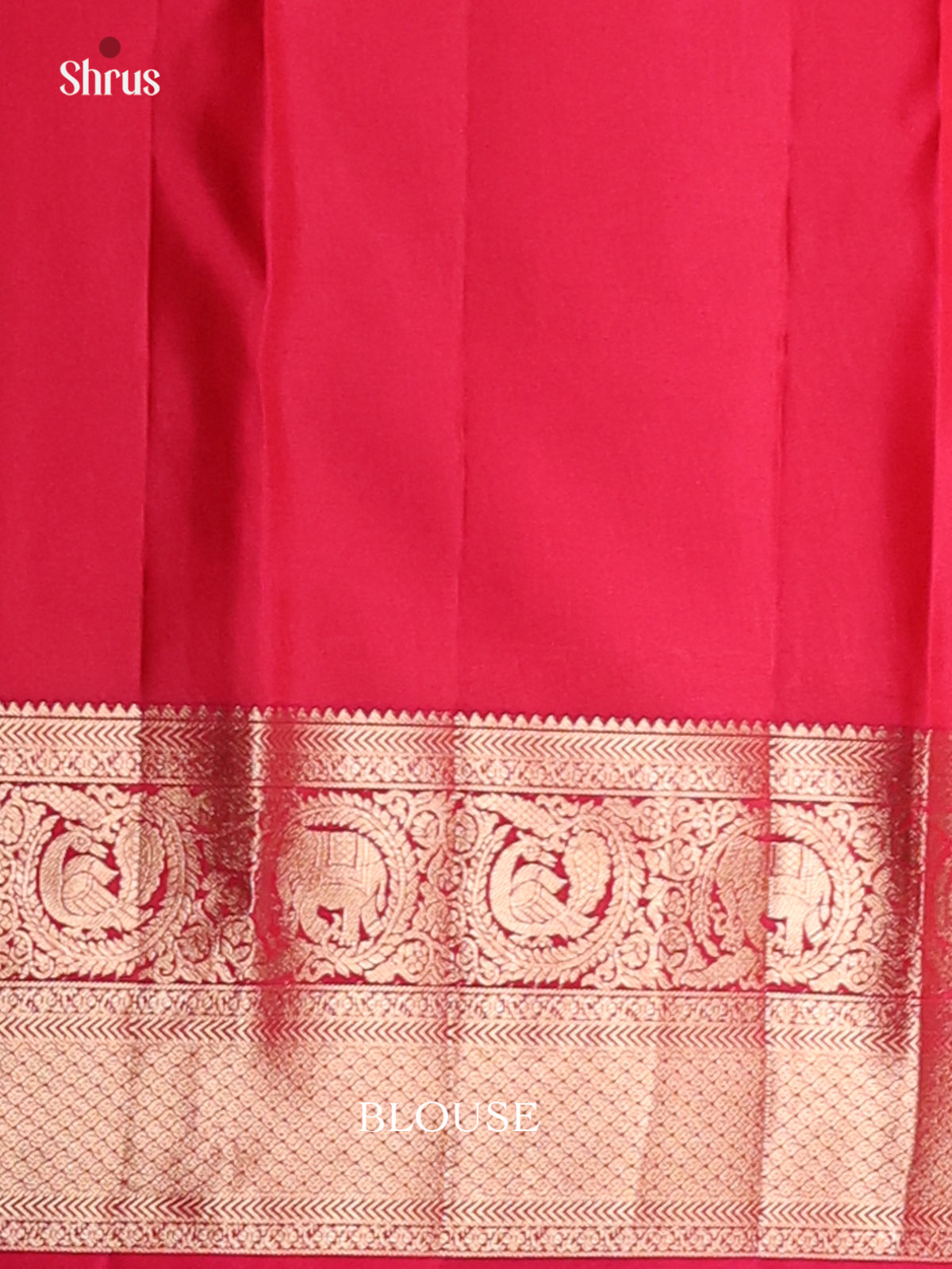 Gorgeous Red monochrome Kanchipuram silk Saree with floral brocade