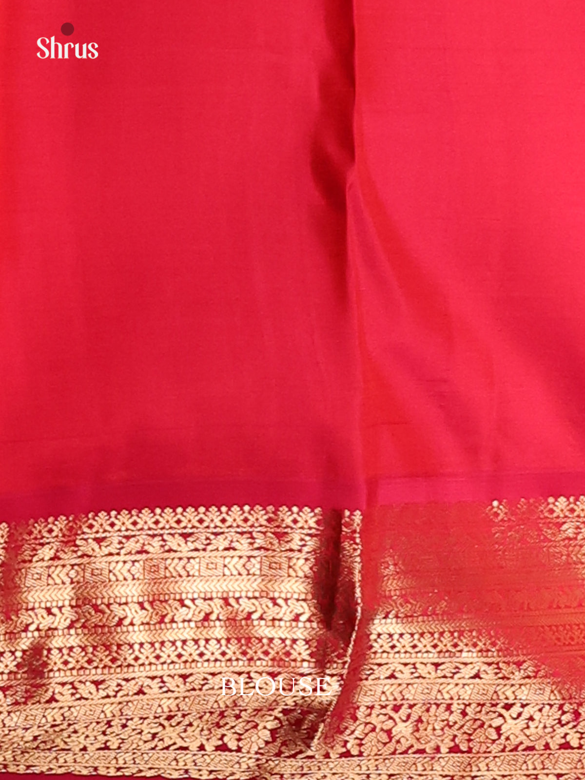 Radiant Orange Kanchipuram silk Saree with zari checks & contrast Border-2