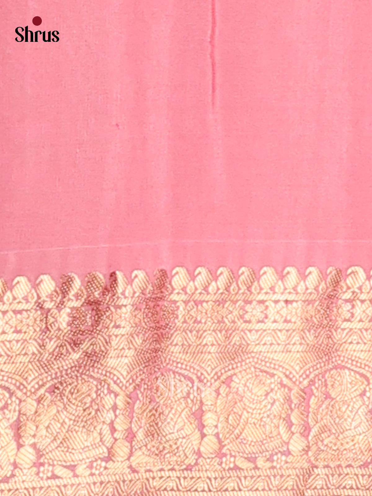 Gorgeous Pink single tone Soft Silk Saree with vanasingaram brocade-2