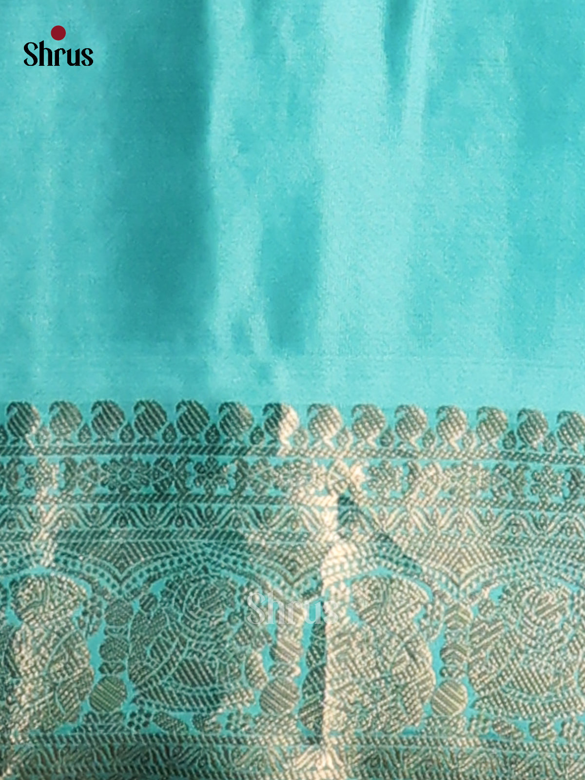 Charming Teal Blue Vanasingaram Soft Silk (HR) Saree-2
