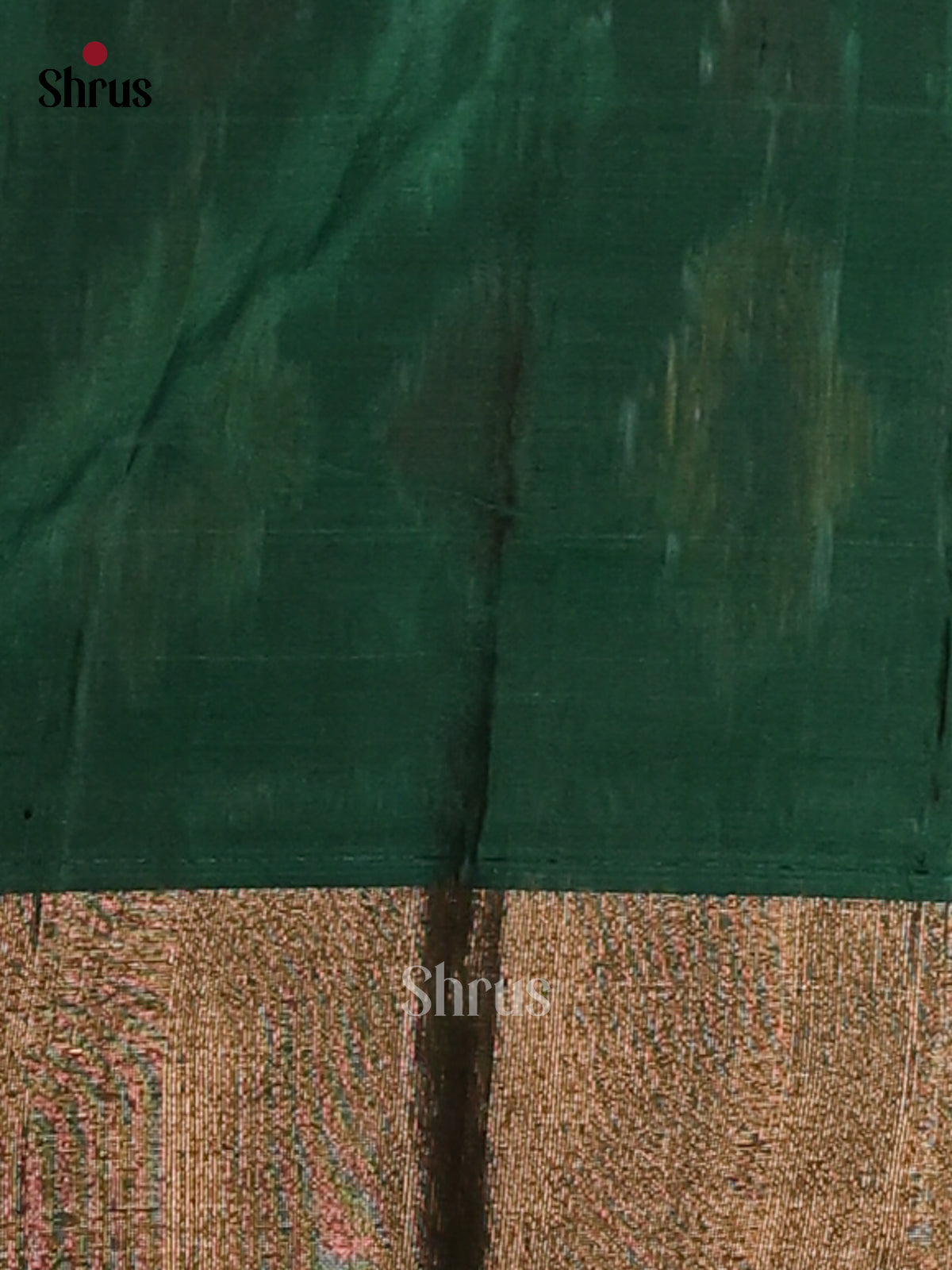 Maroon & Green Pochampally ikkat silk cotton Saree -1