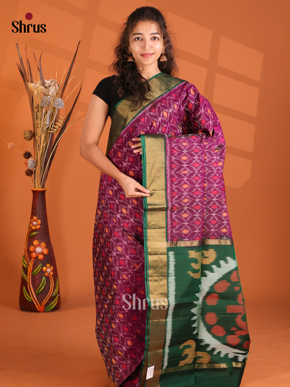 DGS07017 - Pochampally sico Saree - Shop on Shrus.com