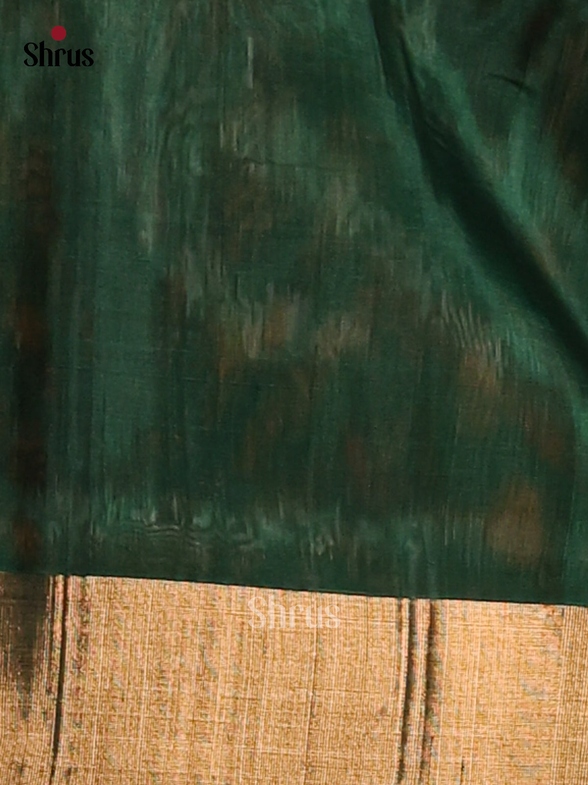 Mustard & Green Pochampally ikkat silk cotton Saree -1