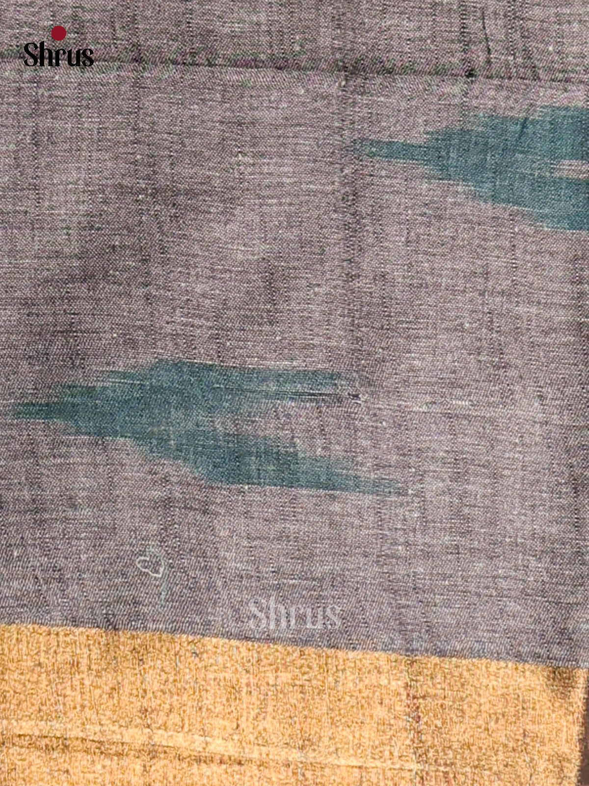 White & Grey - Semi Ikkat Saree - Shop on Shrus.com