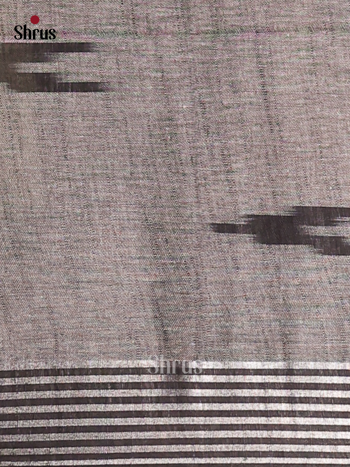 White & Grey - Semi Ikkat Saree - Shop on Shrus.com