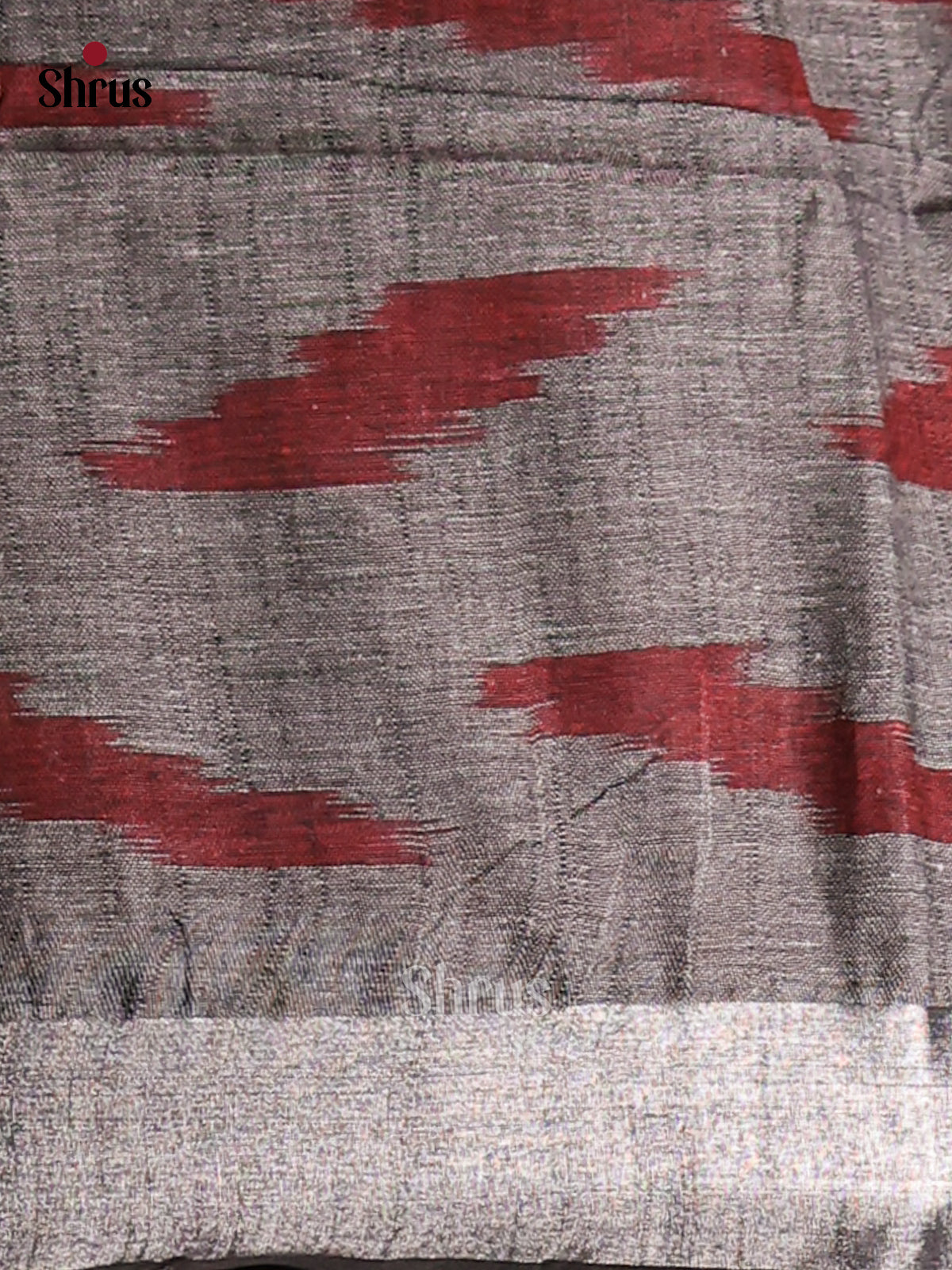 Yellow & Grey - Semi Ikkat Saree - Shop on Shrus.com