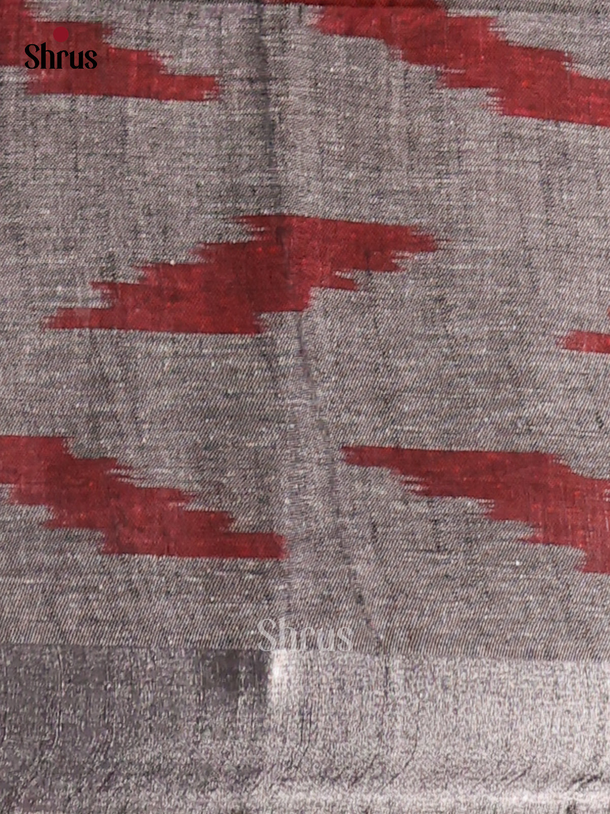 Green & Grey - Semi Ikkat Saree - Shop on Shrus.com