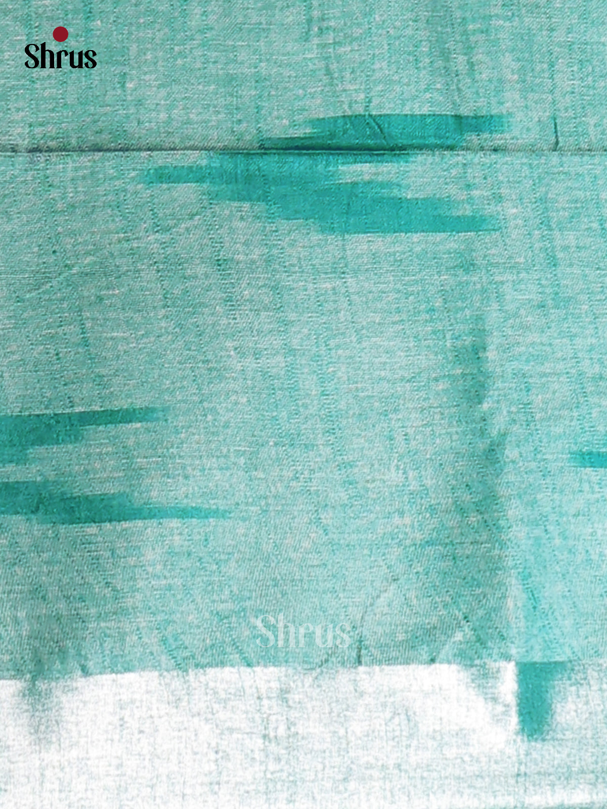 White & Green- Semi Ikkat Saree - Shop on Shrus.com