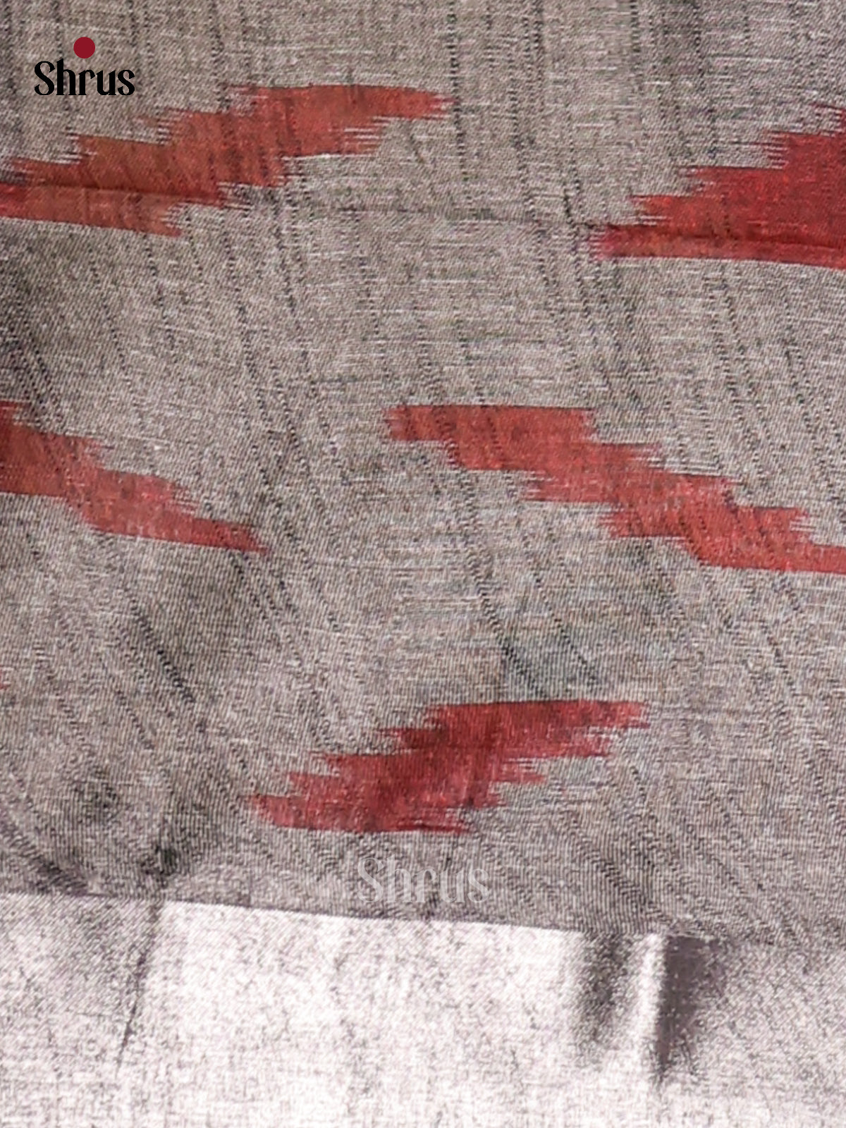 Pink & Grey - Semi Ikkat Saree - Shop on Shrus.com