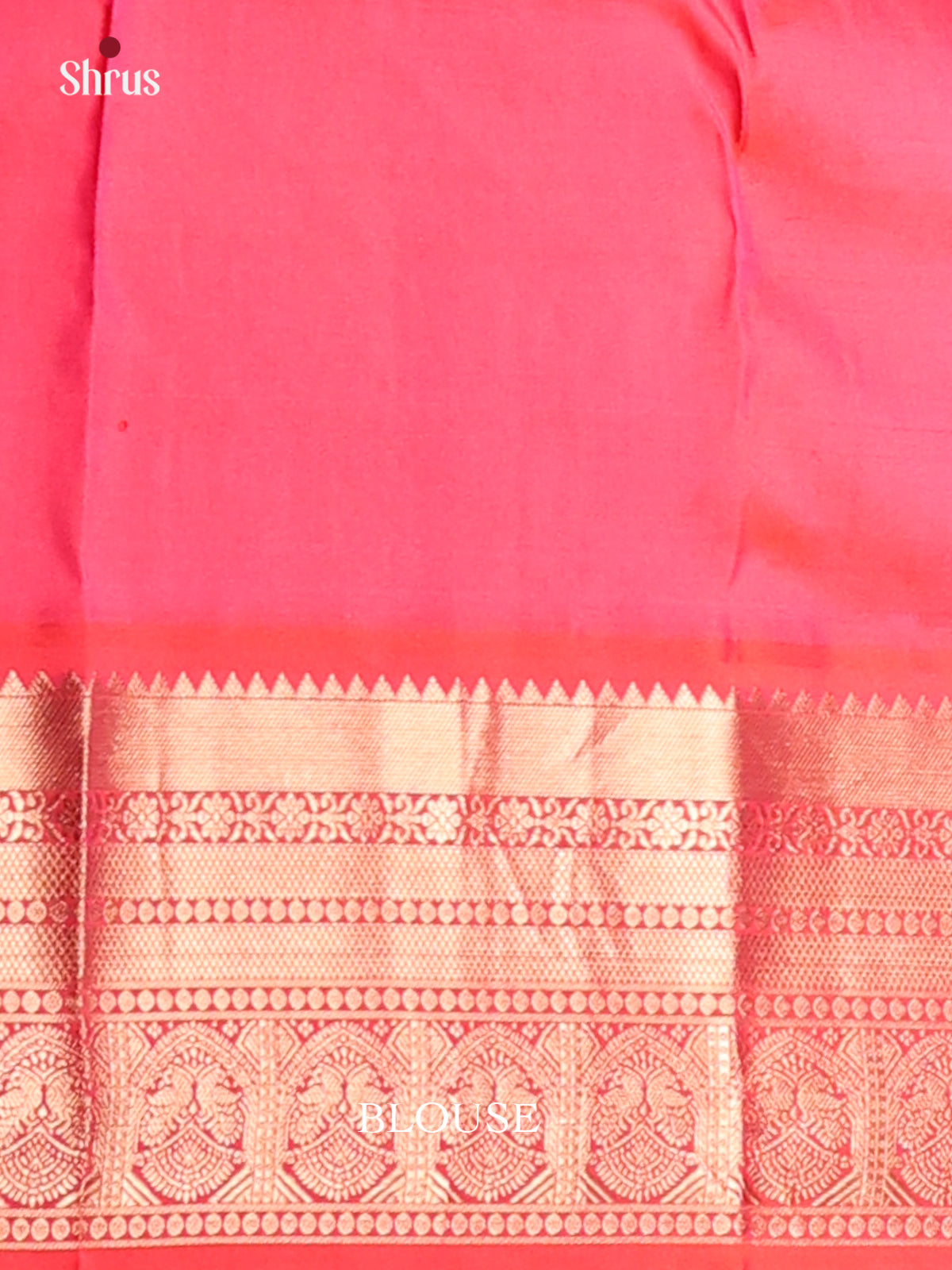 Chic Purple & Orangish Pink Kanchipuram silk Saree with rich contrast zari border