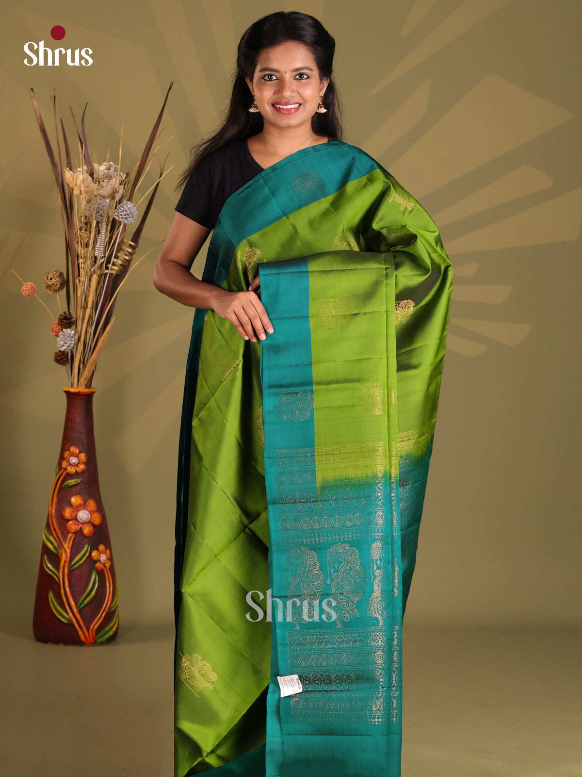 DGS11045 - Softsilk-halfpure Saree - Shop on Shrus.com