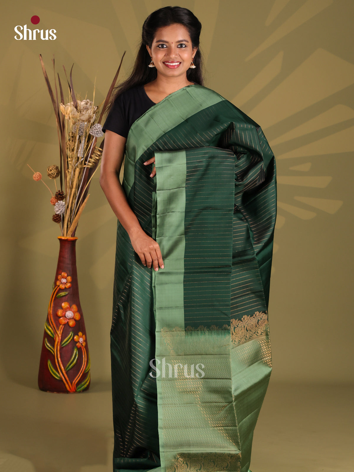 DGS11065 - Softsilk-halfpure Saree - Shop on Shrus.com
