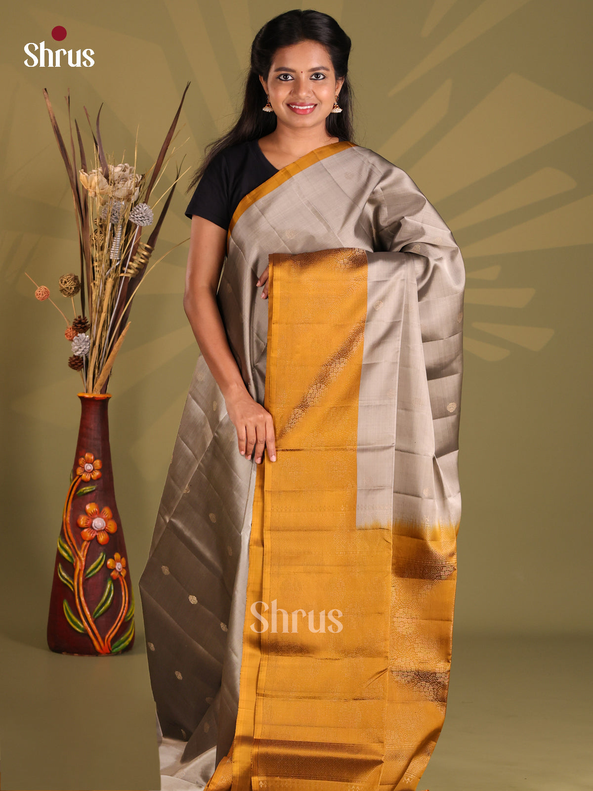 DGS11079 - Softsilk-halfpure Saree - Shop on Shrus.com
