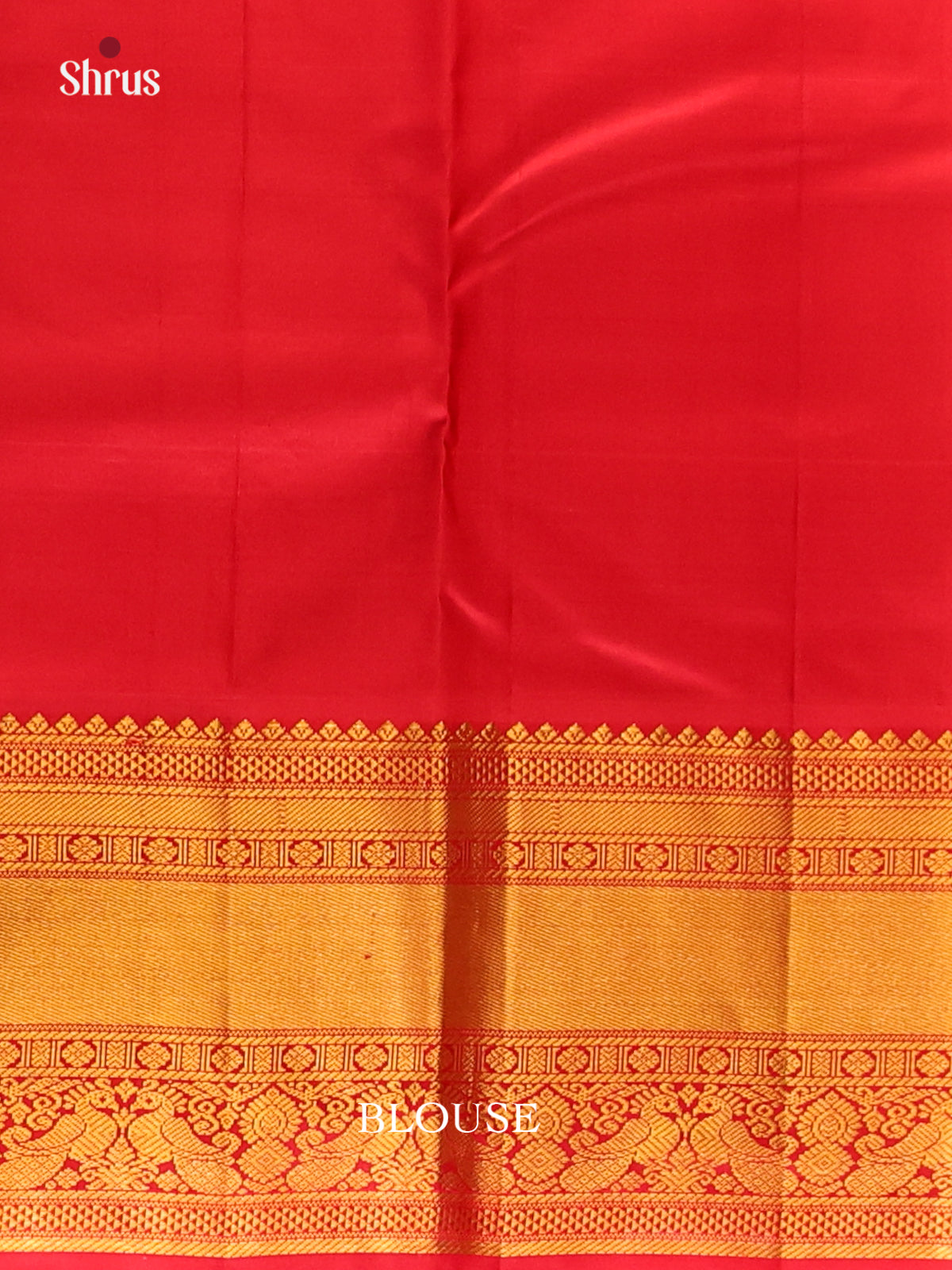 Luminous Yellow Kanchipuram silk Saree with rich Red Zari Border-2