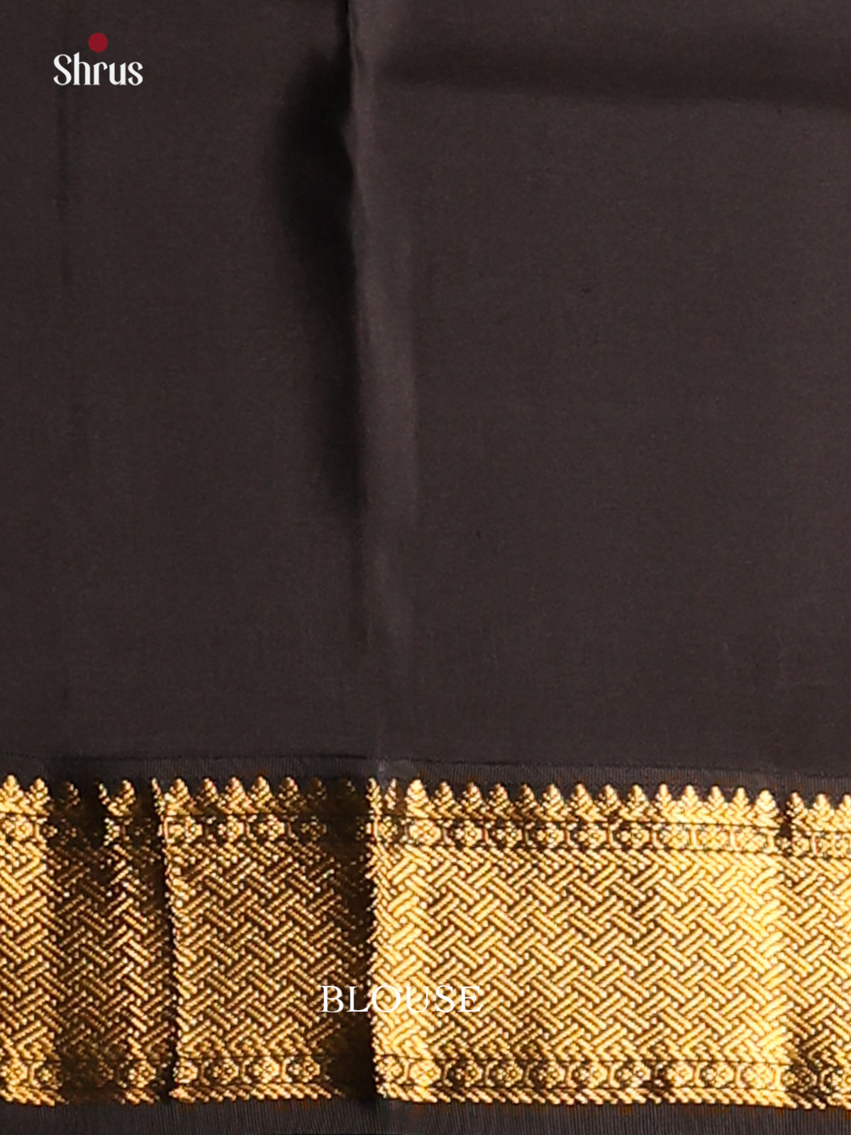 Stunning Red & Black Kanchipuram silk Saree with traditional zari border-2