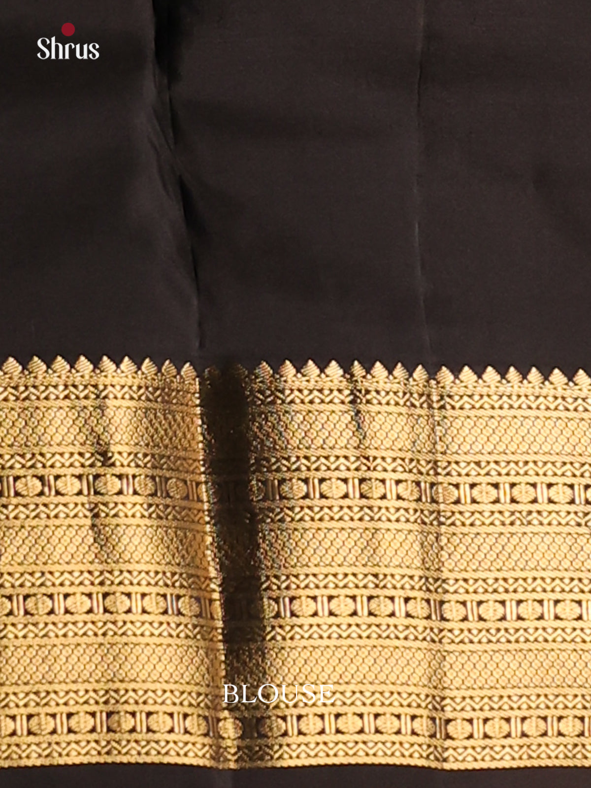 Gorgeous White & Black Kanchipuram silk Saree with rich gold zari border