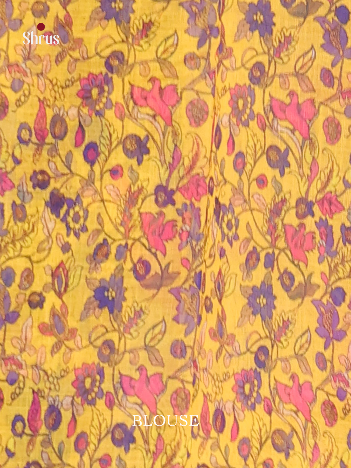 Pink & Yellow - Linen Cotton Saree - Shop on Shrus.com