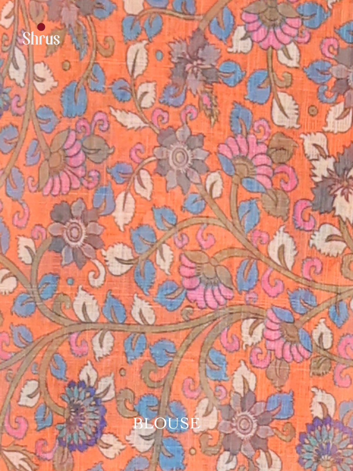 Grey & Orange - Linen Cotton Saree - Shop on Shrus.com