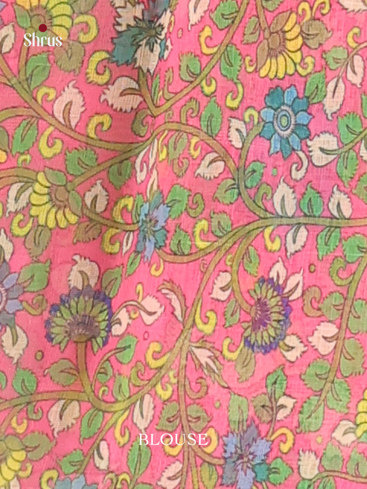 Blue & Pink - Linen Cotton Saree